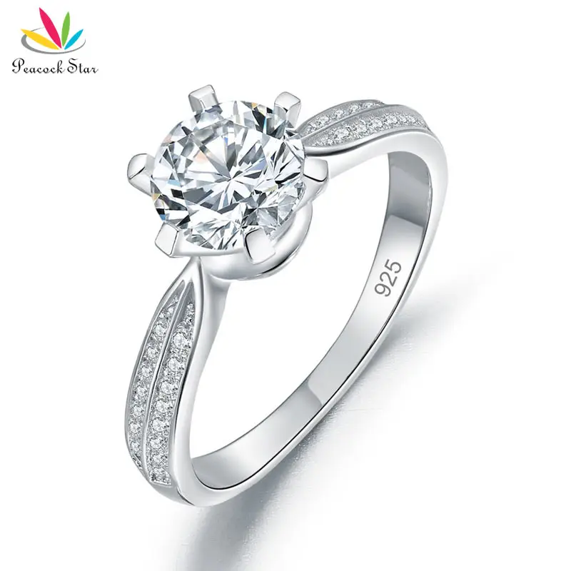 Peacock Star Engagement Ring Solid Crown Shape 925 Sterling Silver Promise Wedding Jewelry CFR8318
Peacock Star Engagement Ring Solid Crown Shape 925 Sterling Silver Promise Wedding Jewelry CFR8318