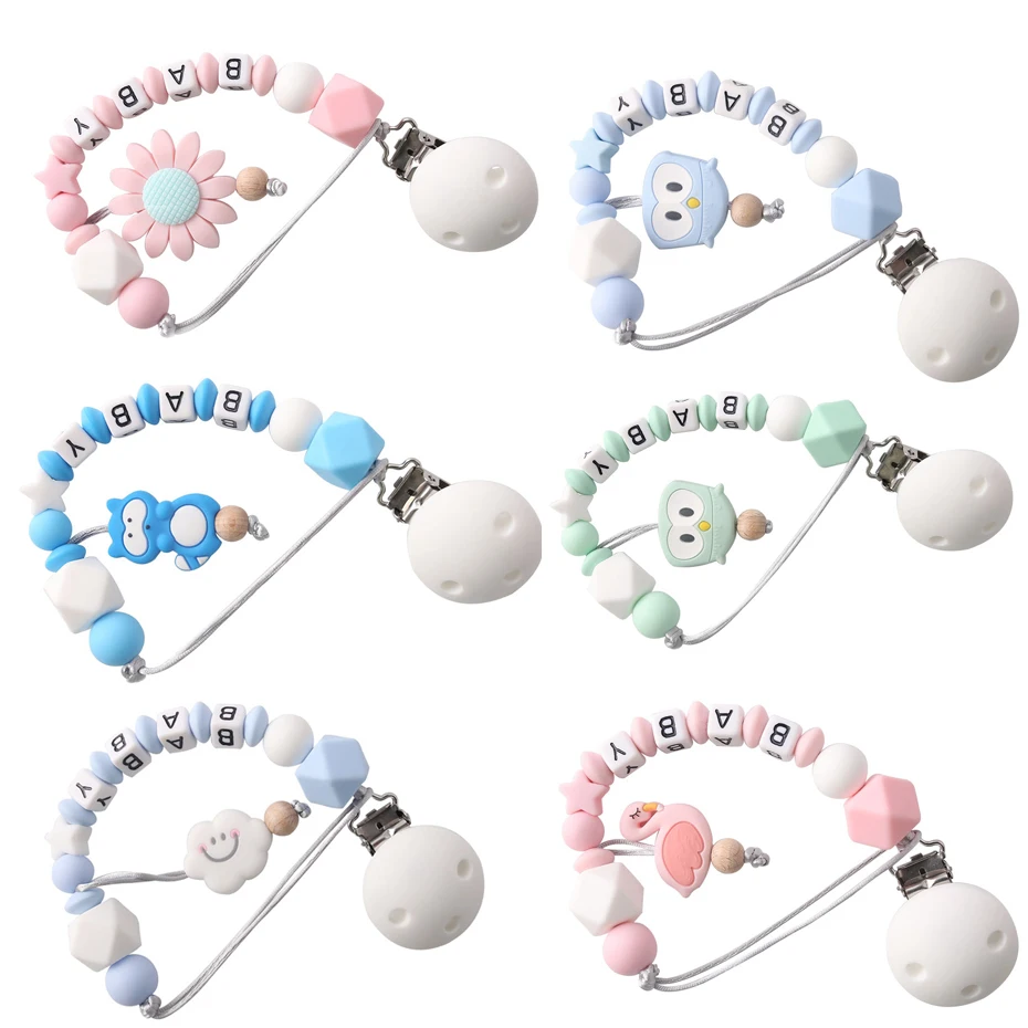 Let's make 1pc Personalized Name Dummy Clip Food Grad Silicone Chew Beads Round Teething DIY Baby Teething Pacifier Clips Chains
Let's make 1pc Personalized Name Dummy Clip Food Grad Silicone Chew Beads Round Teething DIY Baby Teething Pacifier Clips Chains