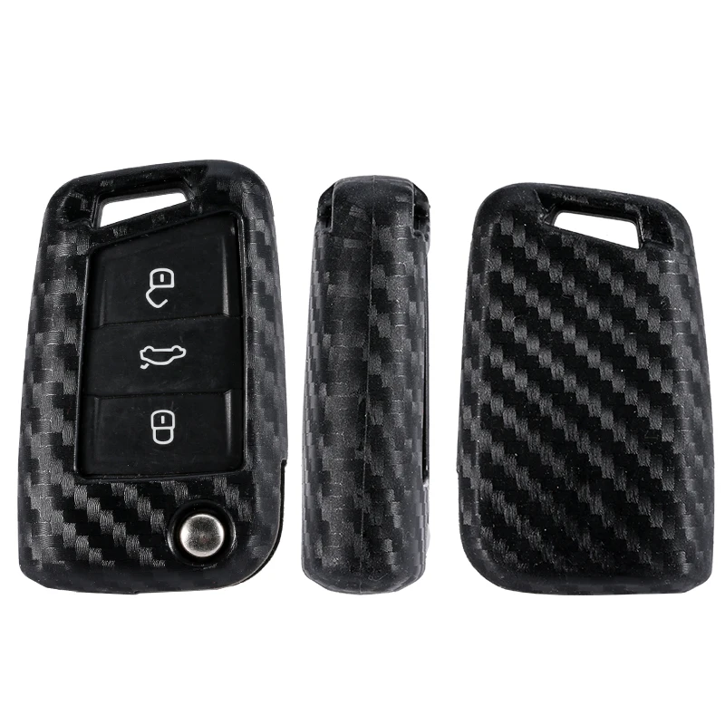 Silicone Carbon Fiber Key Case Cover For VW Polo Golf 7 Tiguan For Skoda Octavia Kodiaq Karoq For SEAT Ateca Leon Ibiza 2015
Silicone Carbon Fiber Key Case Cover For VW Polo Golf 7 Tiguan For Skoda Octavia Kodiaq Karoq For SEAT Ateca Leon Ibiza 2015