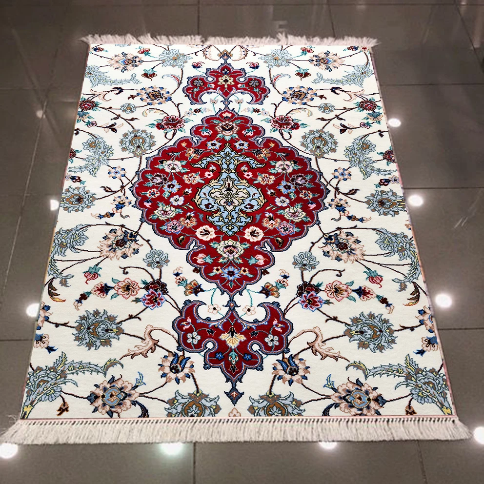 

Else Red Blue Tradional Turkish Ethnic Kilim Design 3d Print Microfiber Anti Slip Back Washable Decorative Kilim Area Rug Carpet