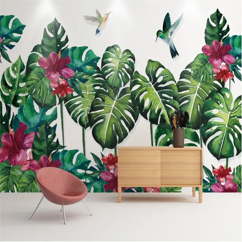 Tropical plant turtle back hand painted watercolor background wall specializing in the production of wallpaper mural custom phot
Tropical plant turtle back hand painted watercolor background wall specializing in the production of wallpaper mural custom phot