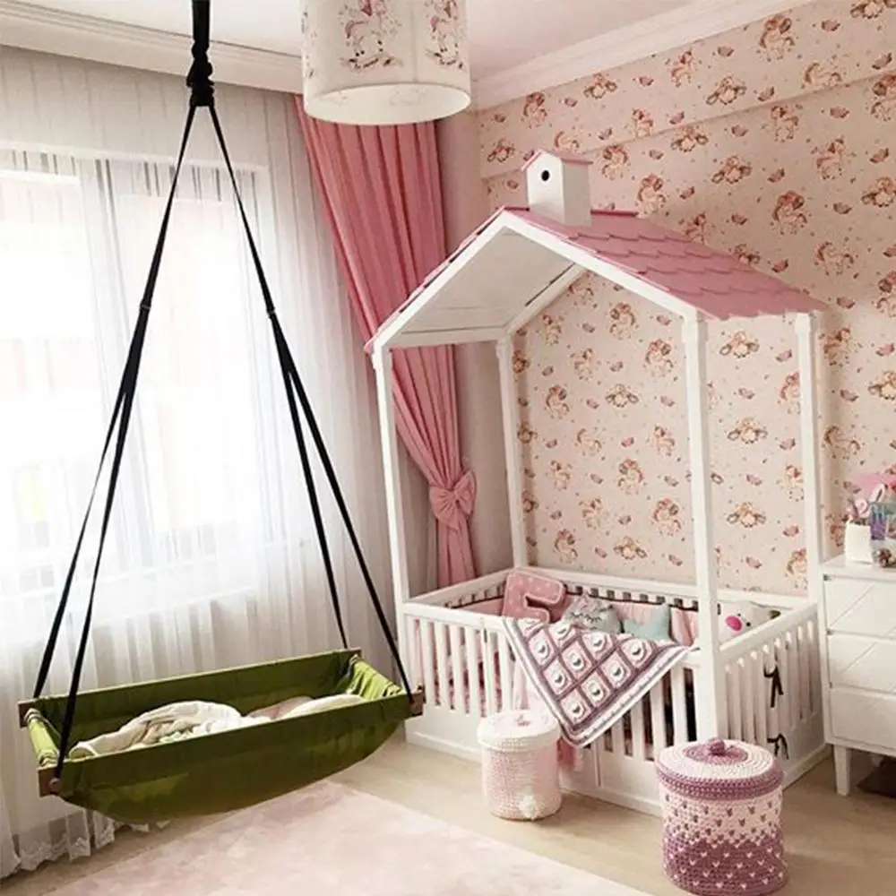 Hanging toddler baby wooden porch swing hammock cradle for indoor and outdoor Svava Jumper Wooden Hammock Swing Cradle
Hanging toddler baby wooden porch swing hammock cradle for indoor and outdoor Svava Jumper Wooden Hammock Swing Cradle