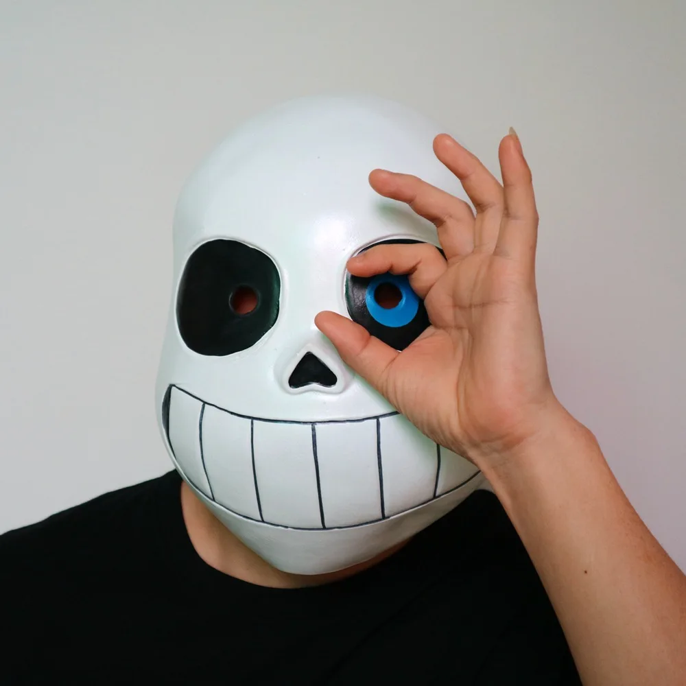 Детский латексный Косплей Undertale крутой скелет череп на Хэллоуин головной убор