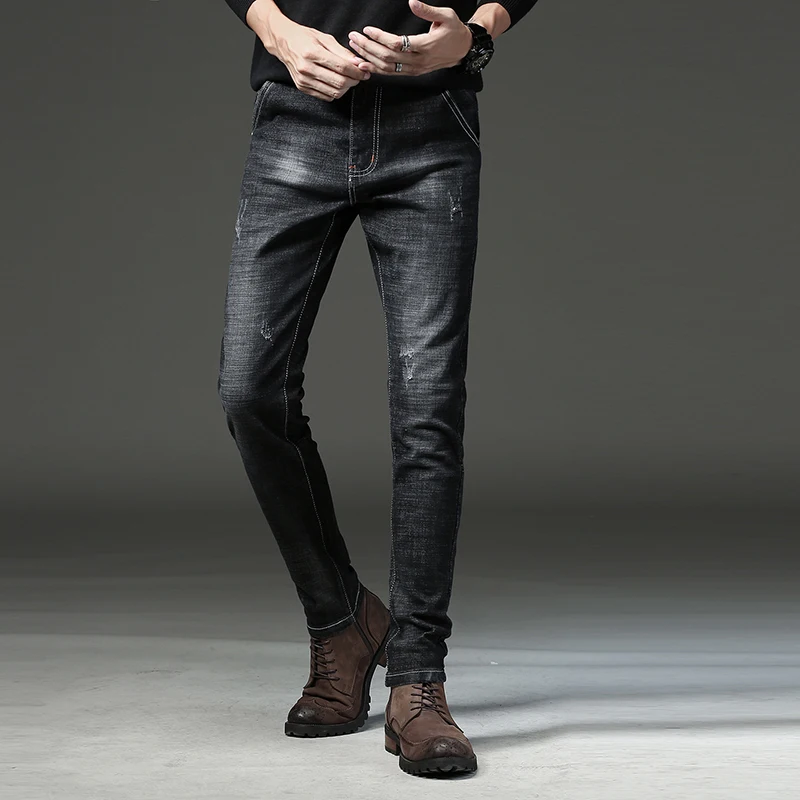 Mens jeans Black 2018 New Fashion Men Casual Jeans Slim Skinny Straight Biker Elasticity Feet Jeans Waist Long Trousers 722
Mens jeans Black 2018 New Fashion Men Casual Jeans Slim Skinny Straight Biker Elasticity Feet Jeans Waist Long Trousers 722