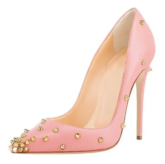Sexy Matte Leather Rivets Stiletto Heels Pumps Pointed Toe 12CM 10CM 8CM Spikes Dress Shoes Shallow Wedding Heels Party Shoes
Sexy Matte Leather Rivets Stiletto Heels Pumps Pointed Toe 12CM 10CM 8CM Spikes Dress Shoes Shallow Wedding Heels Party Shoes