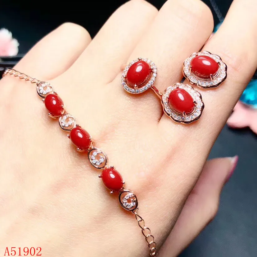 KJJEAXCMY exquisite jewelry 925 sterling silver inlaid natural red coral ring earrings bracelet female models support detection
KJJEAXCMY exquisite jewelry 925 sterling silver inlaid natural red coral ring earrings bracelet female models support detection