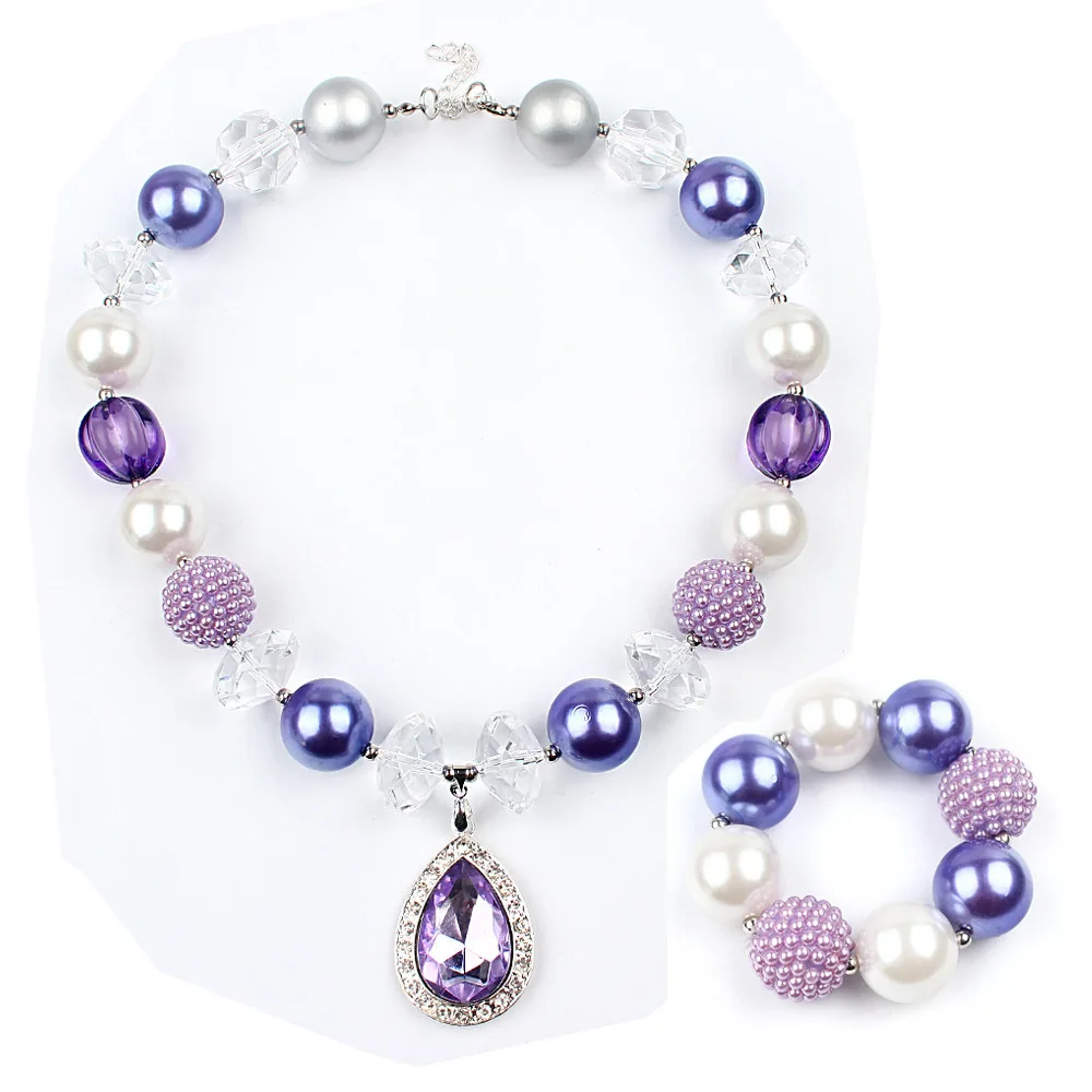 Kids lavender princess necklace gradient bead set romantic children Chunky Bubblegom Bead jewelry necklace bracelet set NL002
Kids lavender princess necklace gradient bead set romantic children Chunky Bubblegom Bead jewelry necklace bracelet set NL002