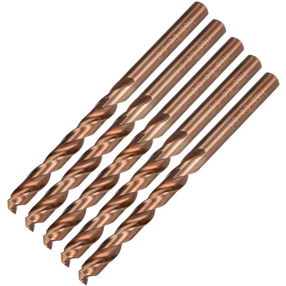 Uxcell 5pcs 4mm 6mm Twist Drill Titanium Coated High Speed Steel Bit HSS M35 CO For Steel Copper Aluminum Alloy
Uxcell 5pcs 4mm 6mm Twist Drill Titanium Coated High Speed Steel Bit HSS M35 CO For Steel Copper Aluminum Alloy