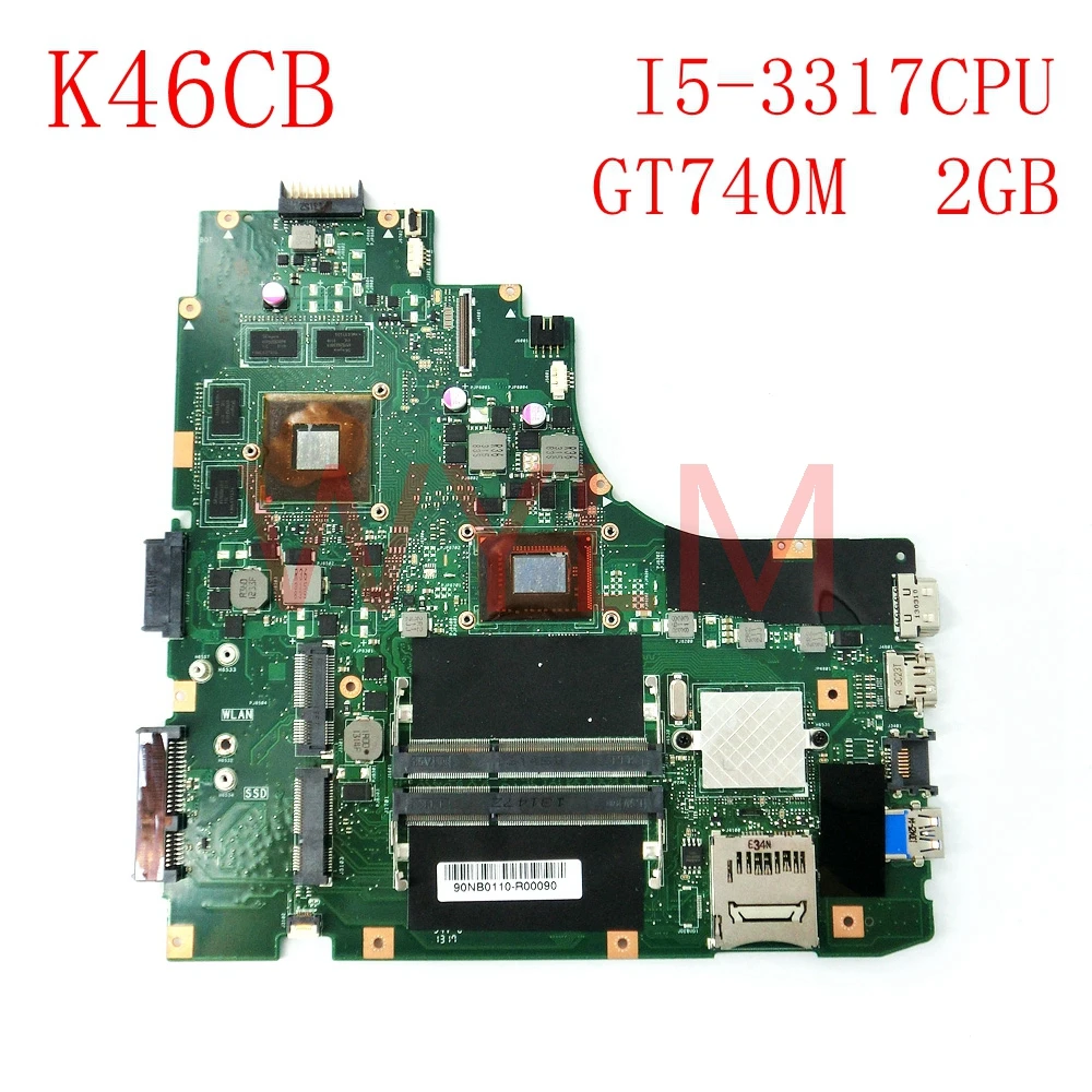 Фото K46CB с I5 CPU GT740M 2GB Материнская плата Asus A46C K46C K46CM материнская для ноутбука 100%(Aliexpress на русском)