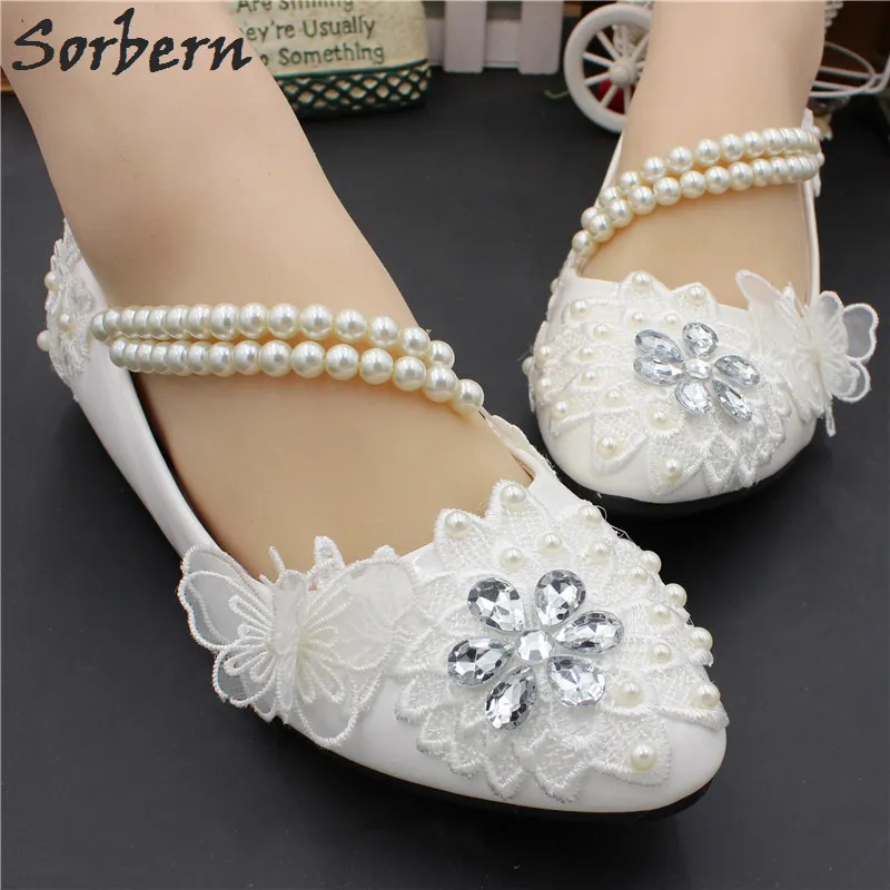 Sorbern White Women Flat Heel Wedding Shoes Beading Lace Flowers Bridal Shoes Crystals Lady'S Shoes Comfortable Bridesmaid Shoes
Sorbern White Women Flat Heel Wedding Shoes Beading Lace Flowers Bridal Shoes Crystals Lady'S Shoes Comfortable Bridesmaid Shoes