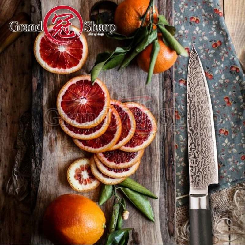 GRANDSHARP 5 Inch Utility Knife 67 Layers Japanese Damascus Stainless Steel VG-10 Cooking Tools Kitchen Damascus Chef Knife NEW
GRANDSHARP 5 Inch Utility Knife 67 Layers Japanese Damascus Stainless Steel VG-10 Cooking Tools Kitchen Damascus Chef Knife NEW