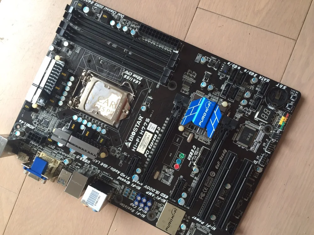 Для BIOSTAR hi fi H77S оригинальная б/у настольная материнская плата H77 LGA 1155 DDR3 16 гб SATA3