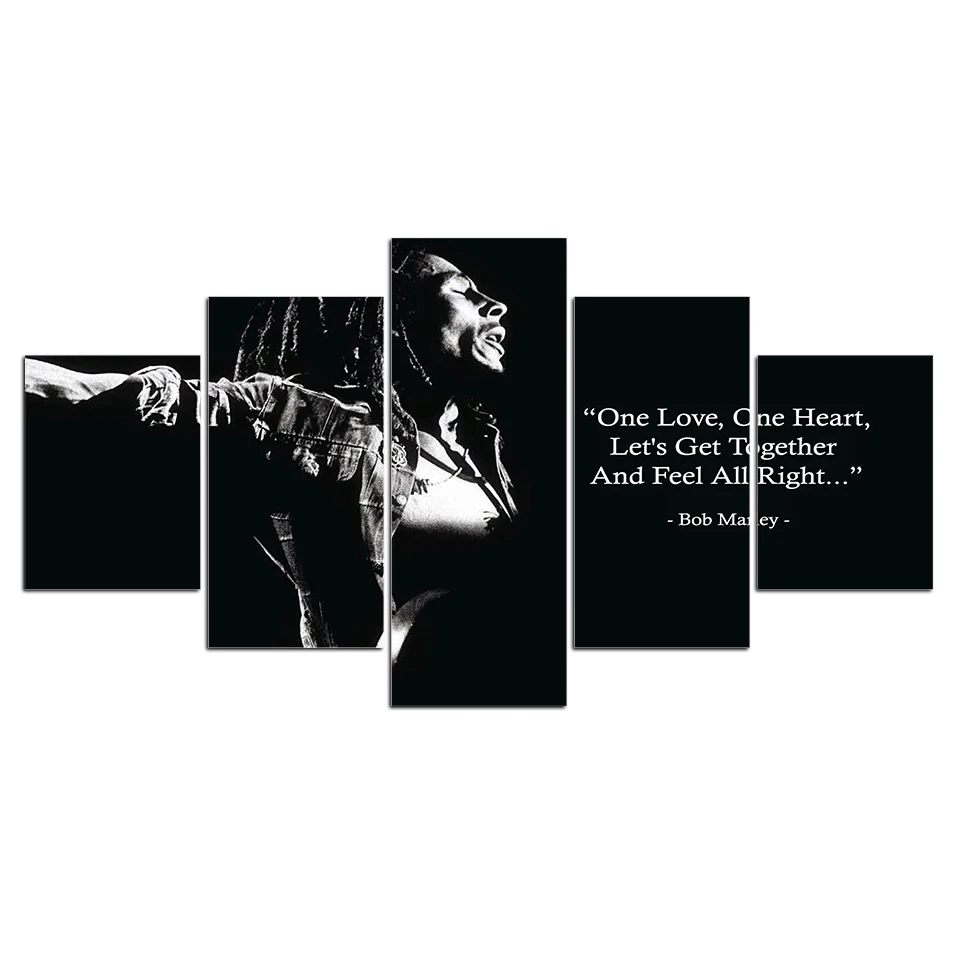 Decorative Painting 5 Piece HD Printed bob marley black white quote Painting Canvas Print Room Decor Poster Picture Canvas Art
Decorative Painting 5 Piece HD Printed bob marley black white quote Painting Canvas Print Room Decor Poster Picture Canvas Art