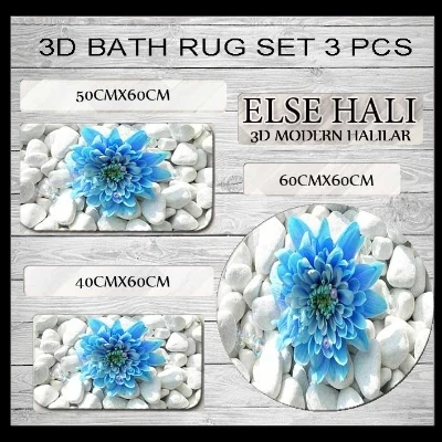 Else Gray White Stones on Blue Flower 3d Print Non Slip Microfiber 3 Piece Bath Mat set for Bathroom 60x60cm 50x60cm 40x60cm
Else Gray White Stones on Blue Flower 3d Print Non Slip Microfiber 3 Piece Bath Mat set for Bathroom 60x60cm 50x60cm 40x60cm