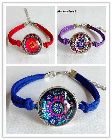 24pcs/lot(Mixed 6 style) Silver henna single bracelets Mandala Flower Art Glass Round Dome bracelet for Women Girls Jewelry
24pcs/lot(Mixed 6 style) Silver henna single bracelets Mandala Flower Art Glass Round Dome bracelet for Women Girls Jewelry