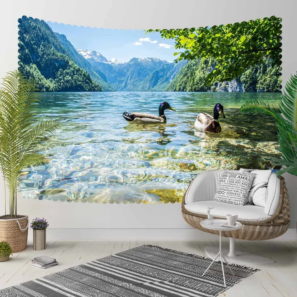 Else Green Trees Floral Blue Lakes on Ducks Floral 3D Print Decorative Hippi Bohemian Wall Hanging Landscape Tapestry Wall Art
Else Green Trees Floral Blue Lakes on Ducks Floral 3D Print Decorative Hippi Bohemian Wall Hanging Landscape Tapestry Wall Art
