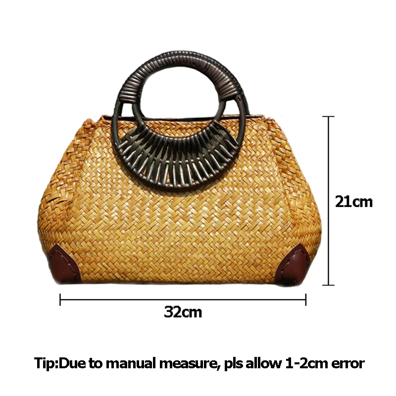 Women Straw Bags Female Bamboo Summer Beach Weave Handbag Lady Handmade Vintage Wood Handle Bag Travel Knitted Totes Bags SS3144
Women Straw Bags Female Bamboo Summer Beach Weave Handbag Lady Handmade Vintage Wood Handle Bag Travel Knitted Totes Bags SS3144