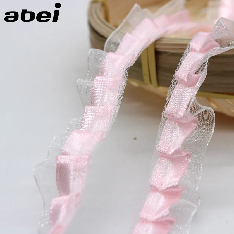 5yards/lot 2cm Pink Organza Lace Trims Baby girl dress Wedding Party Craft Scrapbooking Decoration Ribbon Apparel Accessories
5yards/lot 2cm Pink Organza Lace Trims Baby girl dress Wedding Party Craft Scrapbooking Decoration Ribbon Apparel Accessories