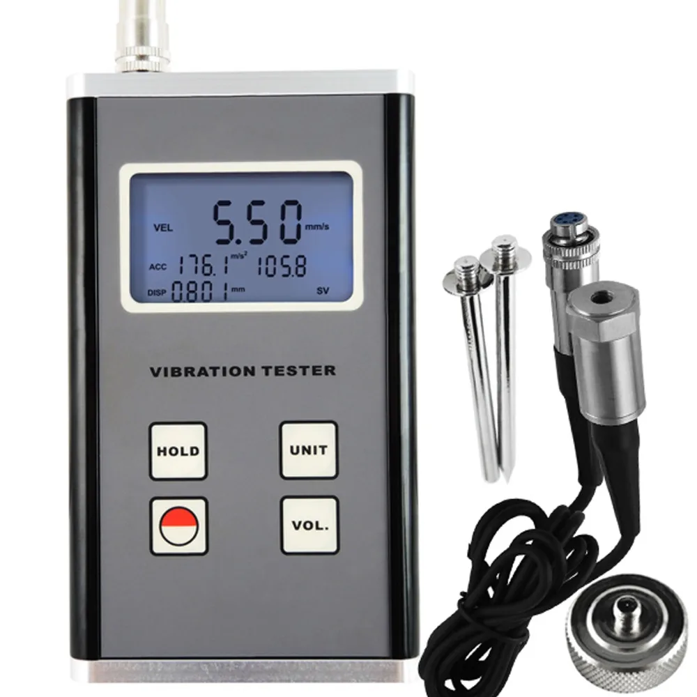 Digital 10Hz~10kHz Range Vibration Meter Piezoelectric Transducer Sensor Displacement Velocity Acceleration Tester
Digital 10Hz~10kHz Range Vibration Meter Piezoelectric Transducer Sensor Displacement Velocity Acceleration Tester