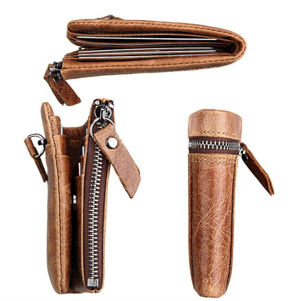 OCEAN BLUEVIN New Hot Wallet Men Leather Genuine Coin Purse Zipper&Hasp Wallets Small Perse Solid RFID Card Holder | Багаж и сумки