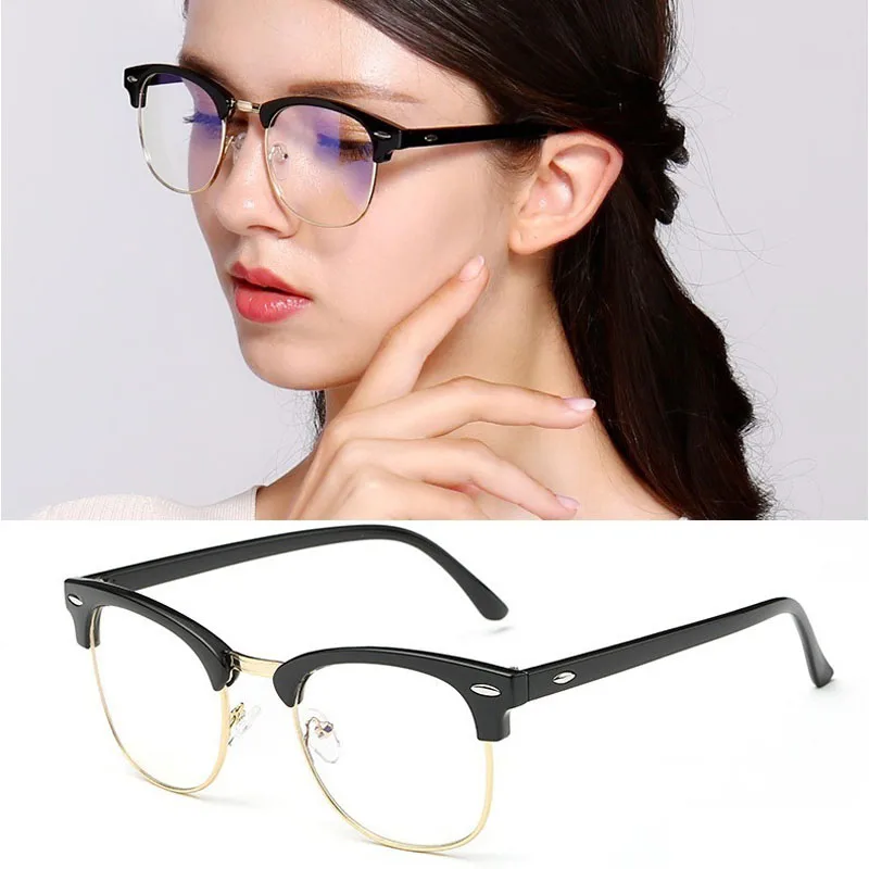 Classic Type Flat Mirror Sunglasses Women Men Half-Frame Anti-blue Mirror Glasses Relieve Visual Fatigue Computer Practitioners
Classic Type Flat Mirror Sunglasses Women Men Half-Frame Anti-blue Mirror Glasses Relieve Visual Fatigue Computer Practitioners