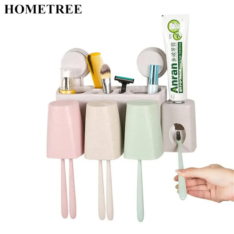 HOMETREE 4pcs Wash Cups Toothbrush Holder Set With Home Automatic Toothpaste Dispenser For Bathroom Washroom Wall Set H654
HOMETREE 4pcs Wash Cups Toothbrush Holder Set With Home Automatic Toothpaste Dispenser For Bathroom Washroom Wall Set H654