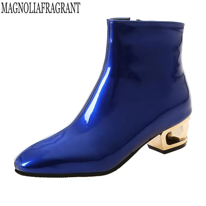 Black Patent Leather Ankle Boots Pointed Toe Patent Leather Blue Pink Woman Side Zip Plus Size 33 - 43 Winter Boots botas mujer
Black Patent Leather Ankle Boots Pointed Toe Patent Leather Blue Pink Woman Side Zip Plus Size 33 - 43 Winter Boots botas mujer