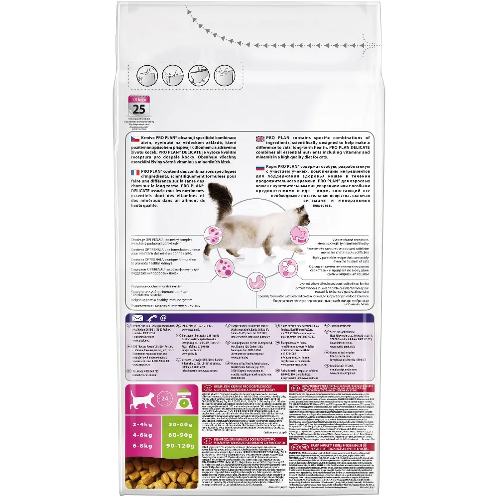 Сухой корм Pro Plan для кошек с чувствительным пищеварением и привередливых к еде
