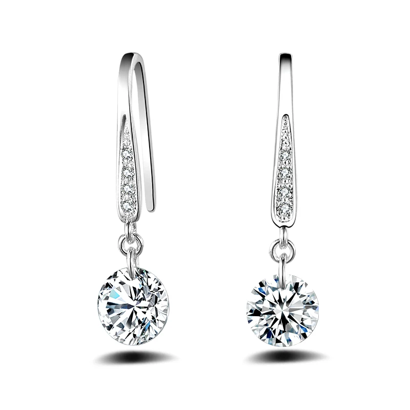 Luxury Clear CZ Band Real Pure 925 Sterling Silver Engagement Jewelry Cubic Zirconia Stone Earrings Fashion Women Favourites
Luxury Clear CZ Band Real Pure 925 Sterling Silver Engagement Jewelry Cubic Zirconia Stone Earrings Fashion Women Favourites