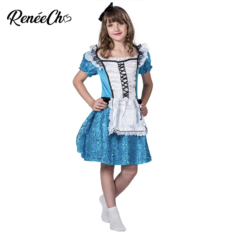 Reneecho Halloween Costume For kid costume princess Alice Costume Girls Costume Girl blue dress birthday party carnival Cosplay
Reneecho Halloween Costume For kid costume princess Alice Costume Girls Costume Girl blue dress birthday party carnival Cosplay
