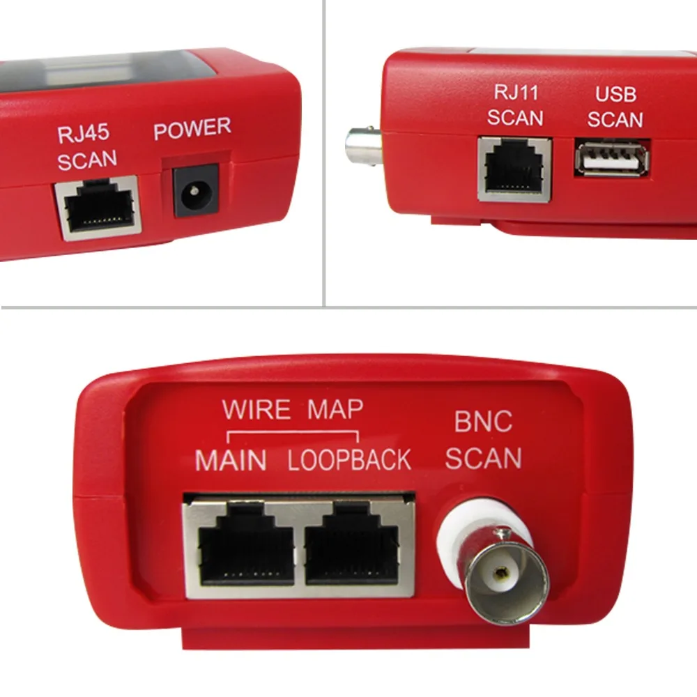 

Multipurpose Network LAN Cable Inspection Telephone Wire Coaxial Cable Tester 5E 6E with 8 Remote Identifier