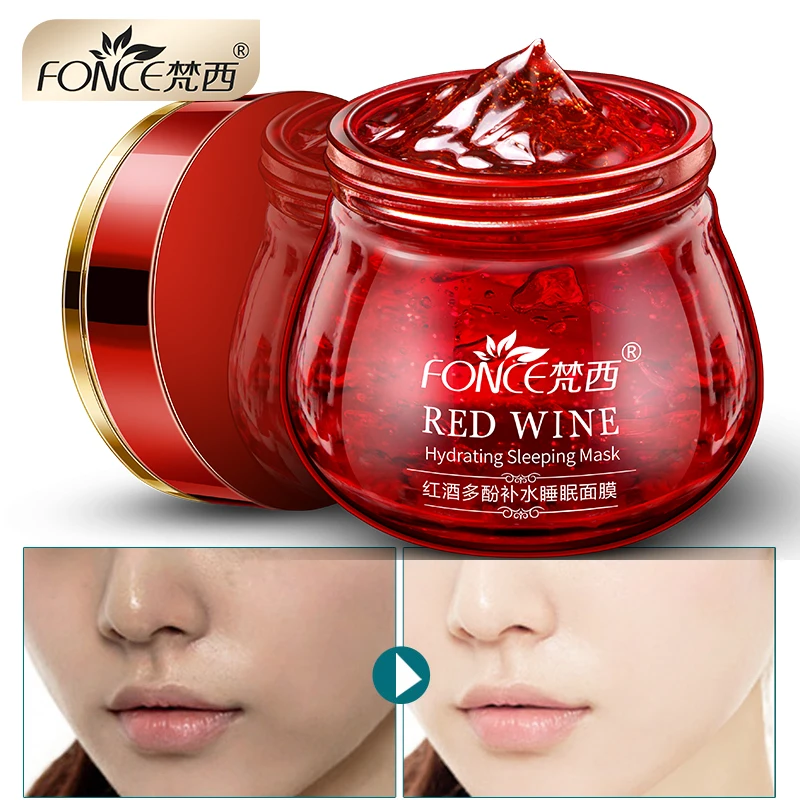 Korean Red Wine Essence Sleeping Facial Mask Whitening Cream Moisturizing Gel Night Cream Aging Nutrition Brighten Face 100g
Korean Red Wine Essence Sleeping Facial Mask Whitening Cream Moisturizing Gel Night Cream Aging Nutrition Brighten Face 100g