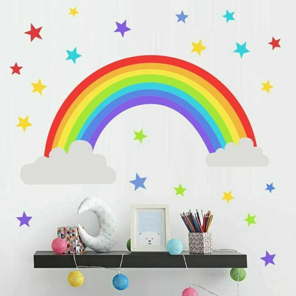 26x50cm Rainbow Vinyl Wall Stickers Kids Room Bedroom Playroom Decals Home Trendy
26x50cm Rainbow Vinyl Wall Stickers Kids Room Bedroom Playroom Decals Home Trendy