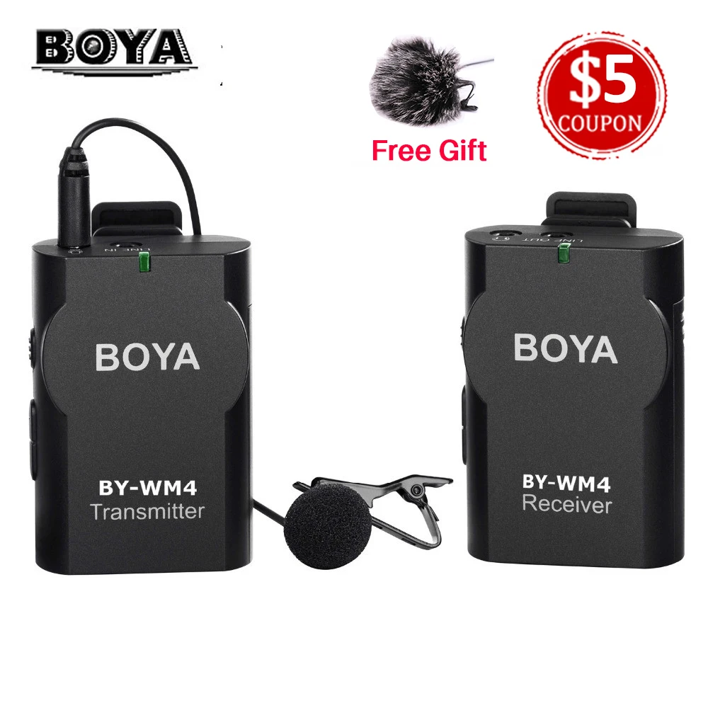 Беспроводная петличная микрофонная система BOYA BY-WM4 для видеокамер iphone android смартфонов Canon Nikon Sony Panasonic DSLR камер
Беспроводная петличная микрофонная система BOYA BY-WM4 для видеокамер iphone android смартфонов Canon Nikon Sony Panasonic DSLR камер