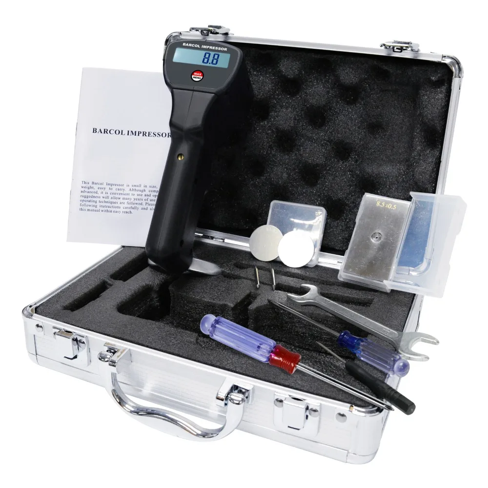 0~100 Digital Barcol Impressor HBa Hardness Tester Meter Brinell 25~150HB for Aluminum Glass Steel Processing Industry Portable
0~100 Digital Barcol Impressor HBa Hardness Tester Meter Brinell 25~150HB for Aluminum Glass Steel Processing Industry Portable