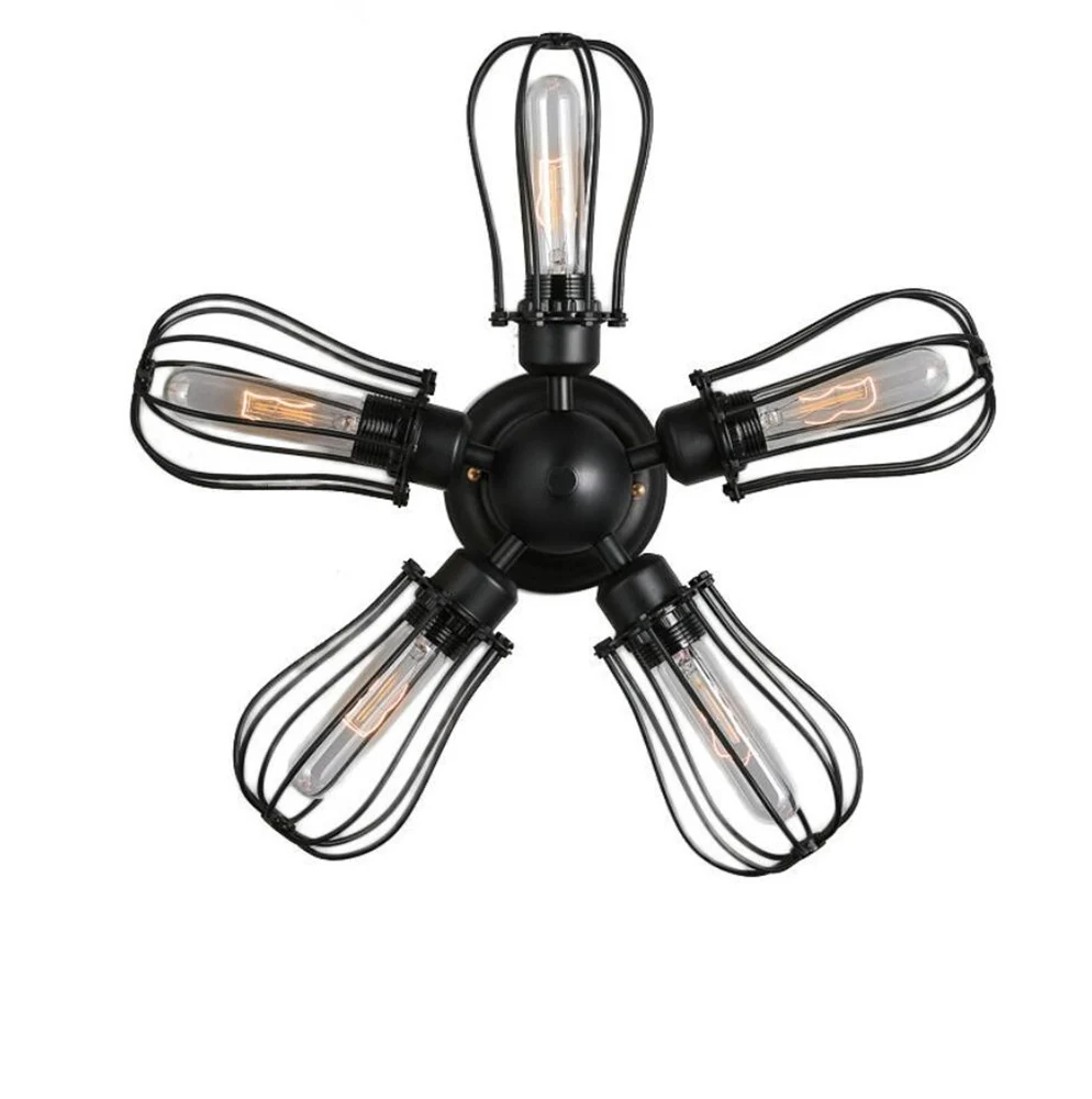 5 light black Retro Industrial Vintage Ceiling Lamps American Country Style Ceiling Lights Lamp E27/E26 wandlamp bedroom light
5 light black Retro Industrial Vintage Ceiling Lamps American Country Style Ceiling Lights Lamp E27/E26 wandlamp bedroom light
