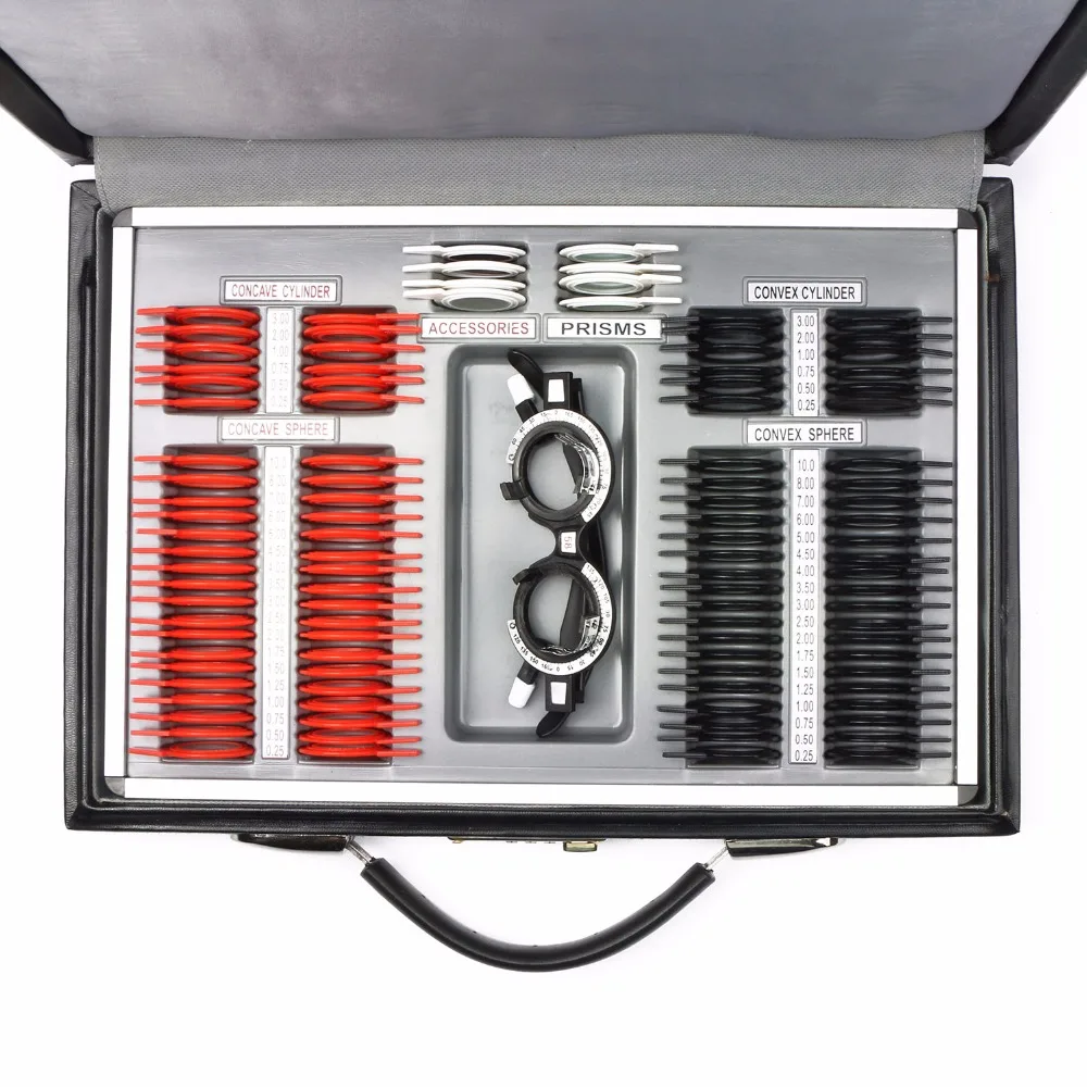 104 pcs Optical Trial Lens Set Plastic Rim Leather Case + 1 Free Trial Frame with CE
104 pcs Optical Trial Lens Set Plastic Rim Leather Case + 1 Free Trial Frame with CE
