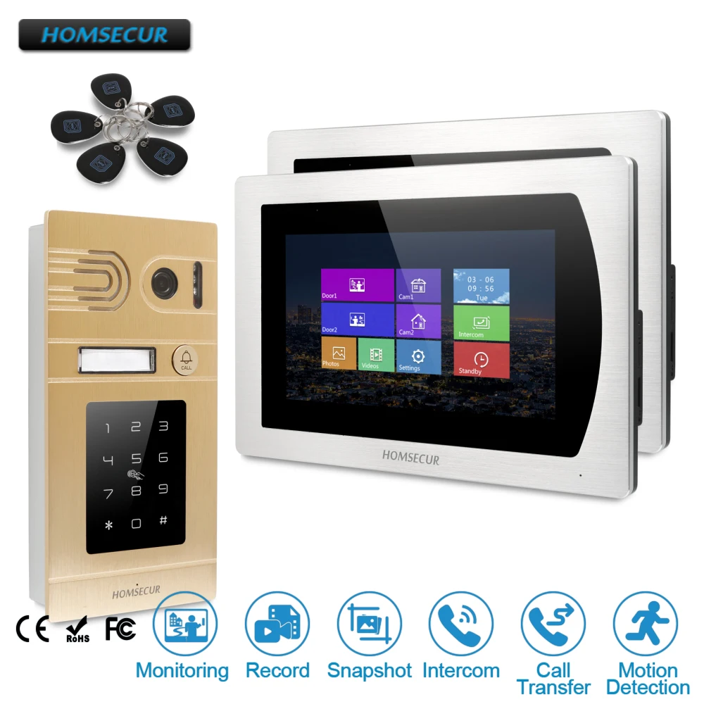 HOMSECUR 7" Wired Video Door Entry Phone Call System Call Transfer Motion Detection for Apartment BC071-G+BM717-S
HOMSECUR 7" Wired Video Door Entry Phone Call System Call Transfer Motion Detection for Apartment BC071-G+BM717-S
