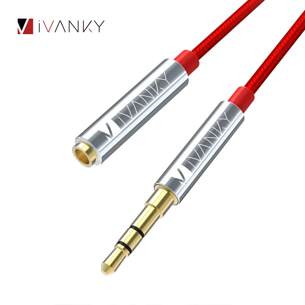 [Пожизненная гарантия] iVANKY 6.6FT Удлинительный кабель для наушников 3 5 мм Джек аудио
