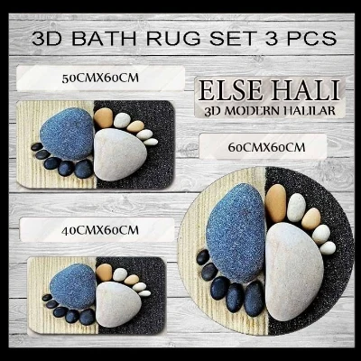 Else Blue Gray Foot Stones Brown 3d Print Non Slip Microfiber 3 Piece Bath Mat set for Bathroom 60x60cm 50x60cm 40x60cm
Else Blue Gray Foot Stones Brown 3d Print Non Slip Microfiber 3 Piece Bath Mat set for Bathroom 60x60cm 50x60cm 40x60cm