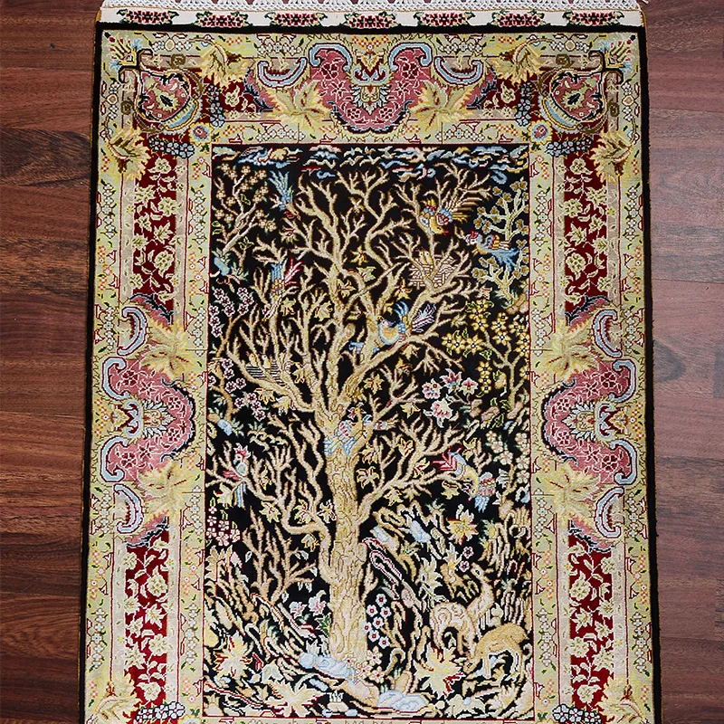 High Quality Traditional Persian Tree Of Life Pattern Hand Knotted Silk Carpet Big Size For Tapestry Or Door Mat
High Quality Traditional Persian Tree Of Life Pattern Hand Knotted Silk Carpet Big Size For Tapestry Or Door Mat