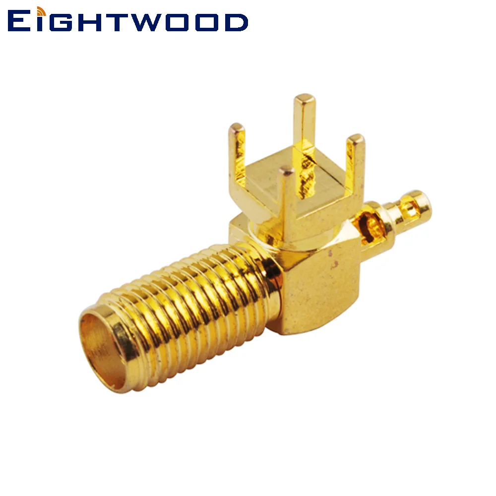 Eightwood 5PCS SMA Jack Female RF Coaxial Connector Adapter Right Angle For 1.13mm Cable Post Terminal Four Stud PCB Panel Mount
Eightwood 5PCS SMA Jack Female RF Coaxial Connector Adapter Right Angle For 1.13mm Cable Post Terminal Four Stud PCB Panel Mount