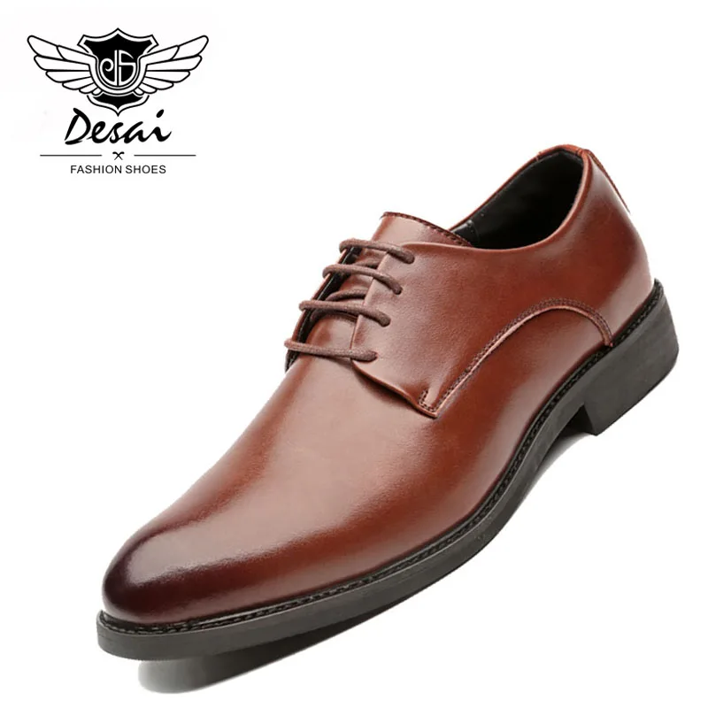 Men's British Style Pointed Toe Business Formal Shoes Fashion Korean Casual Dress Shoes Men Lace-Up Genuine Leather Shoes
Men's British Style Pointed Toe Business Formal Shoes Fashion Korean Casual Dress Shoes Men Lace-Up Genuine Leather Shoes