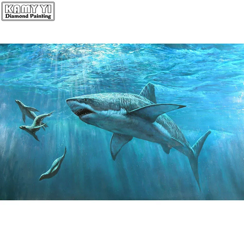 Full Square Diamond painting Cross stitch shark Round Diamond mosaic 5D DIY Diamond embroidery scrapbook
Full Square Diamond painting Cross stitch shark Round Diamond mosaic 5D DIY Diamond embroidery scrapbook