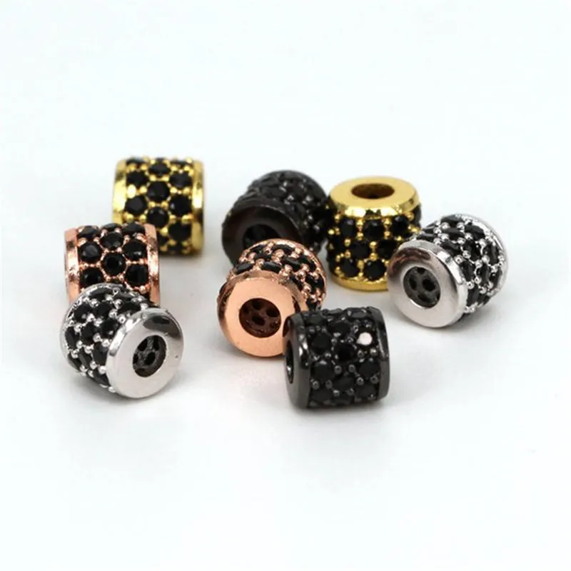CZ Beads Micro Pave Black cylindrical Beads Round Tube Beads Cubic Zirconia Slider Beads Bracelet Charms Jewlery supplies
CZ Beads Micro Pave Black cylindrical Beads Round Tube Beads Cubic Zirconia Slider Beads Bracelet Charms Jewlery supplies