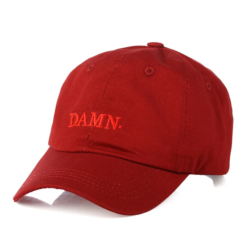 Ne'w винно красная Кепка с надписью DAMN и вышивкой kendrick lamar. Неструктурная шляпа