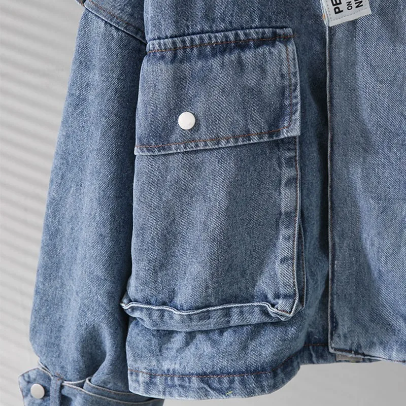 Harajuku Denim Jacket Women Plus Size Patchwork Streetwear Hip Hop Casual Stand Collar Jeans Jacket Coat Spring NZY16
Harajuku Denim Jacket Women Plus Size Patchwork Streetwear Hip Hop Casual Stand Collar Jeans Jacket Coat Spring NZY16
