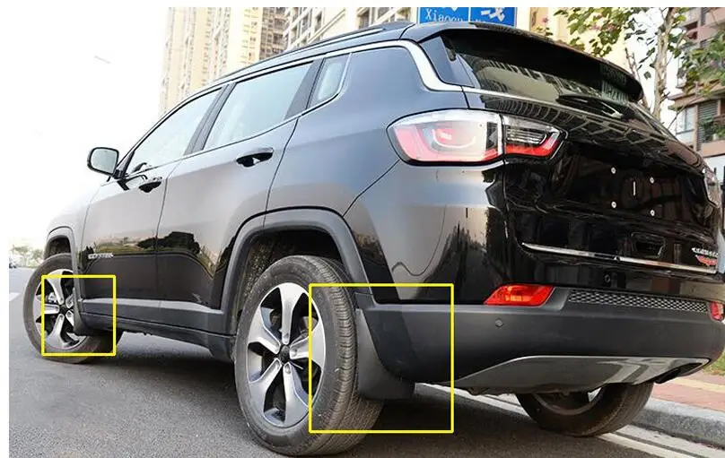 4 шт. комплект литых автомобильных Брызговики для Jeep Compass 2017 2018 Брызговик Fender