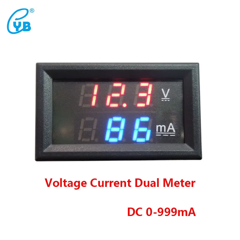 YB27VA DC 0-999mA Digital Voltage Current Dual Meter Amp Volt Meter LED Digital Meter Red and Blue Dual Color Voltmeter Ammeter
YB27VA DC 0-999mA Digital Voltage Current Dual Meter Amp Volt Meter LED Digital Meter Red and Blue Dual Color Voltmeter Ammeter