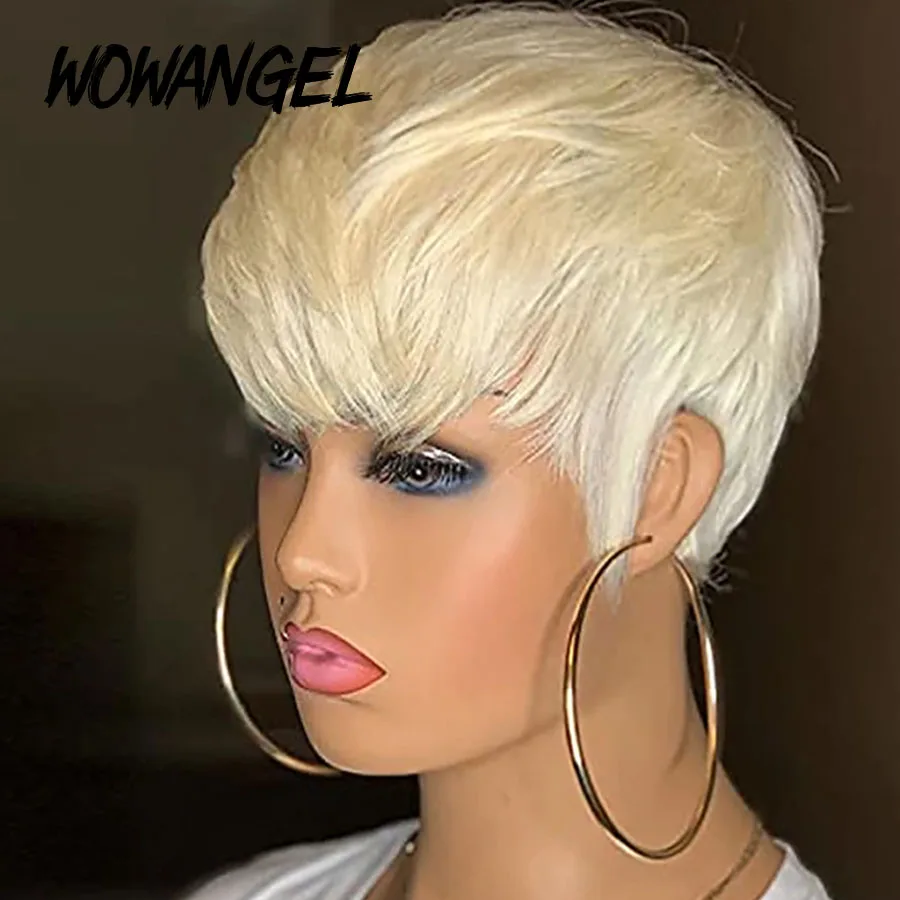 613 Blonde Wigs Machine Made Wigs Human Hair Wigs Short Pixie Cut Wigs Ombre Blonde Wigs 99J Burgundy Wig Remy Hair For Woman
613 Blonde Wigs Machine Made Wigs Human Hair Wigs Short Pixie Cut Wigs Ombre Blonde Wigs 99J Burgundy Wig Remy Hair For Woman